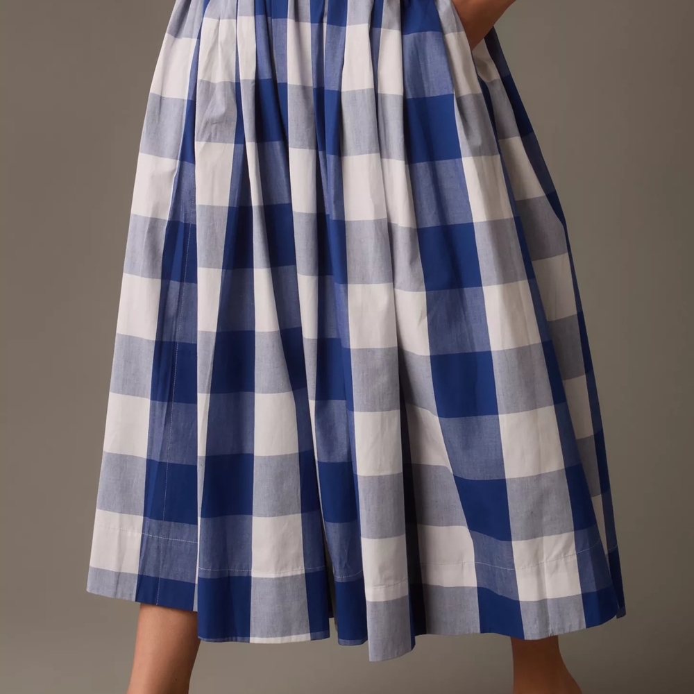 NEW Sunday in Brooklyn Plaid Side-Slit Skirt L - Picture 2 of 3